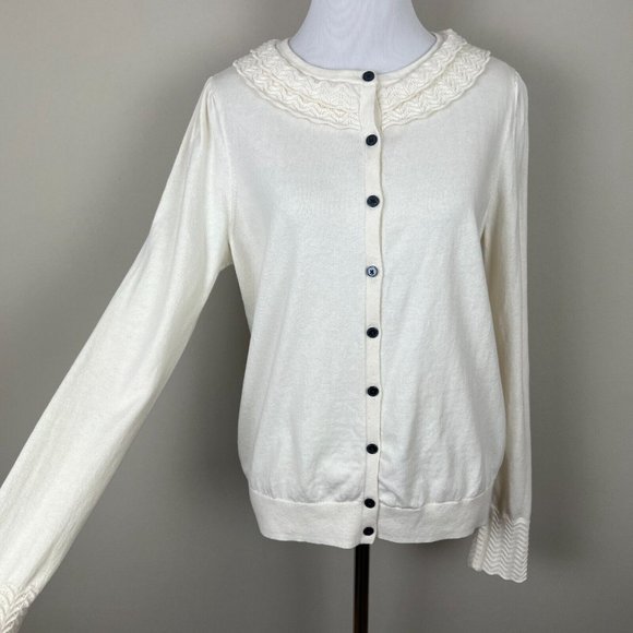 Boden Sweaters Boden Cardigan Sweater Womens 2 Ivory Button Up